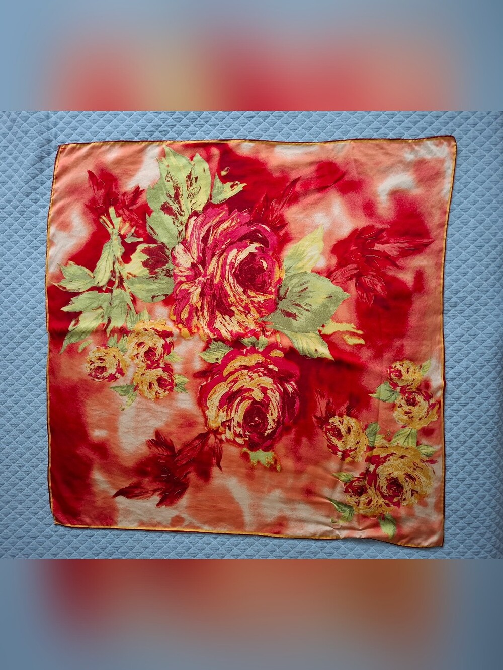 Vibrant Pink & Yellow Floral Print Fabric
